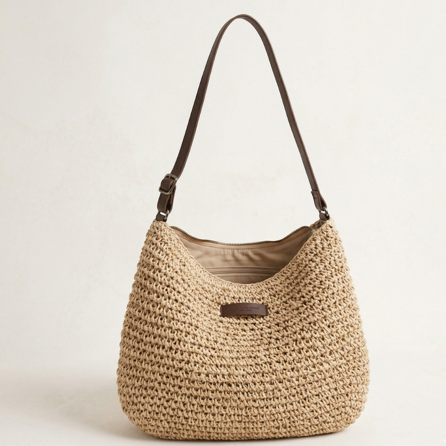 Cinzia | Borsa Intrecciata Elegante - Sabbia