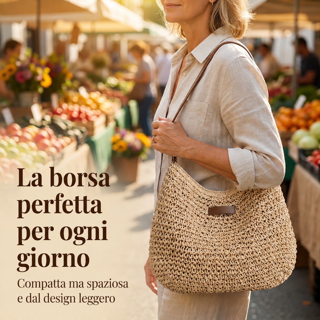 Colomba | Borsa Intrecciata Elegante - Beige Scuro