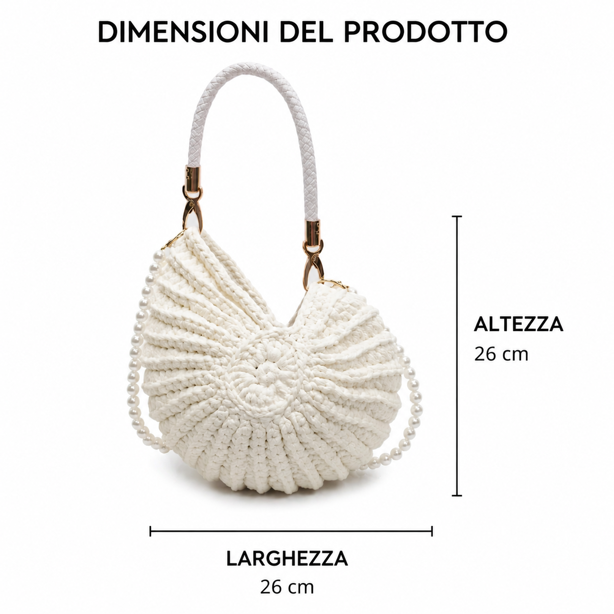Orsola | Borsa Tote Intrecciata con Cinghia a Catena - Nero